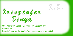 krisztofer dinya business card